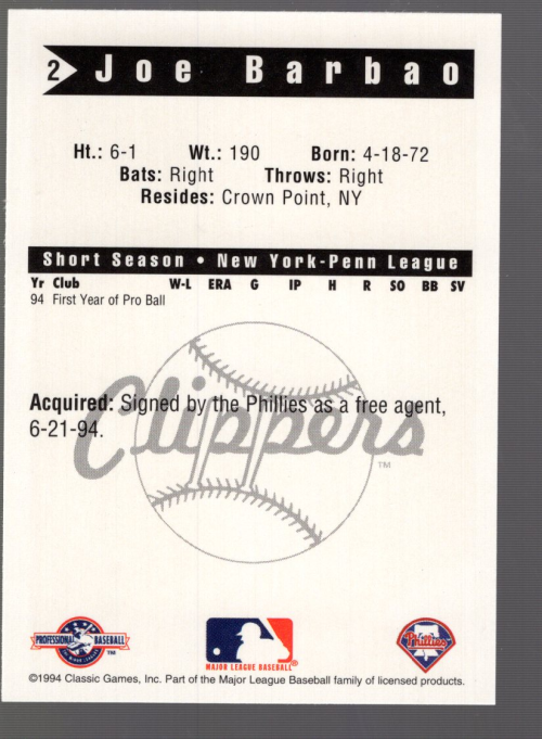 B6356- 1994 Classic Minor League Baseball Cards G1 -You Pick- 15+ FREE US SHIP - Picture 17 of 107