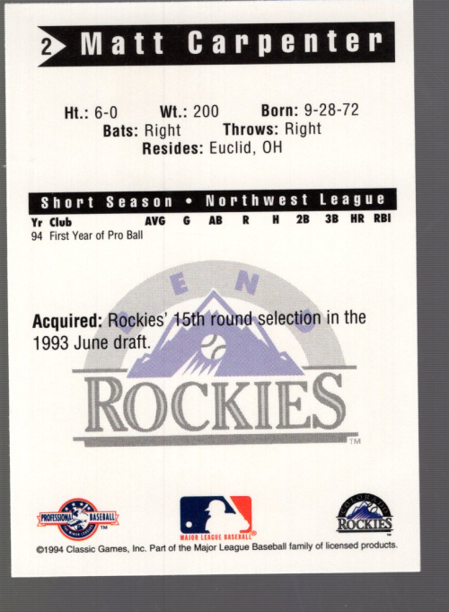 B6356- 1994 Classic Minor League Baseball Cards G1 -You Pick- 15+ FREE US SHIP - Picture 25 of 107