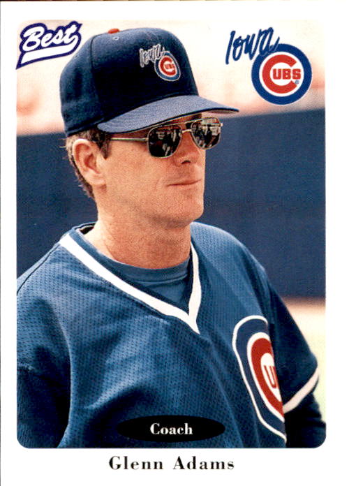 1996 Iowa Cubs Best 3 Glenn Adams Hitting Coach Baseball Card eBay