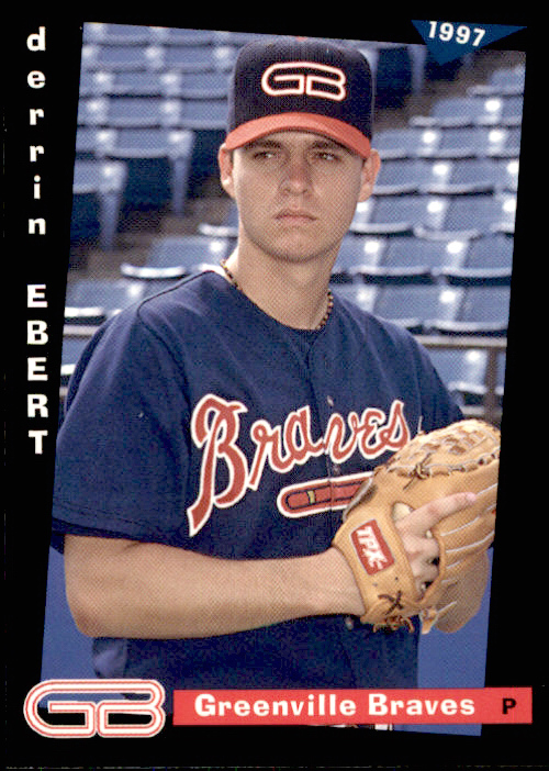 1997 Greenville Braves Grandstand #3 Derrin Ebert Hesperia California ...