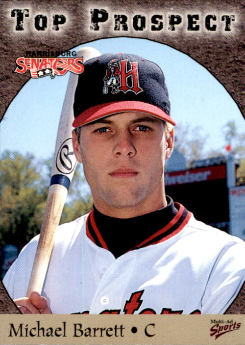 メジャーリーグ　カード　michael Barrett Michael Barrett 1999 Upperdeck SP MLB Autograph Card # MB