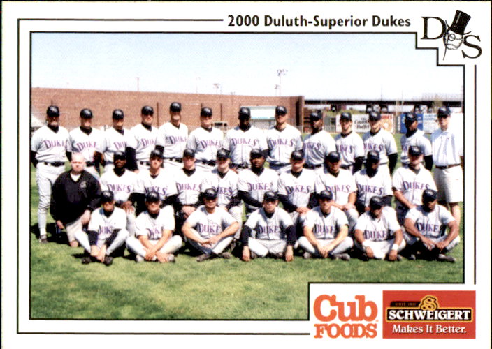 2000 DuluthSuperior Dukes Warning Track 29 Team Photo Checklist
