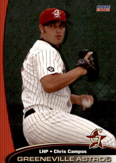 2005 Greeneville Astros Choice #4 Chris Campos Modesto California 