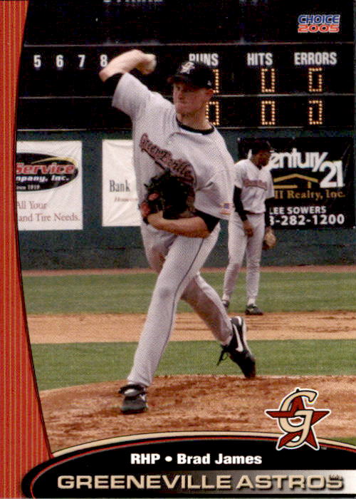 2005 Greeneville Astros Choice 18 Brad James Prosper Texas TX Baseball