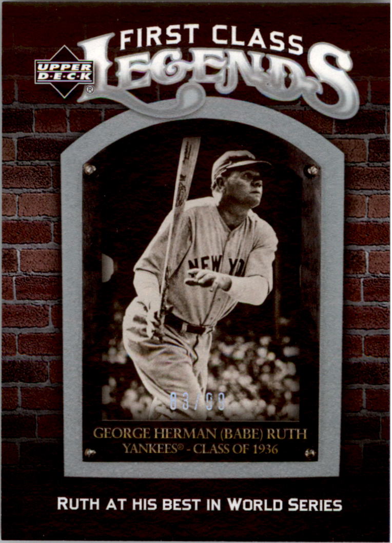 2006 Upper Deck First Class Legends Silver Spectrum #FCL3 Babe Ruth ...