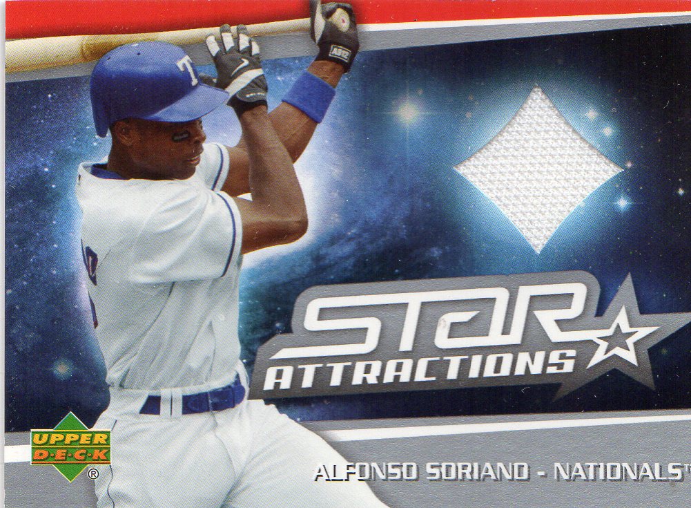 2006 Upper Deck Star Attractions Swatches #AS Alfonso Soriano Jsy