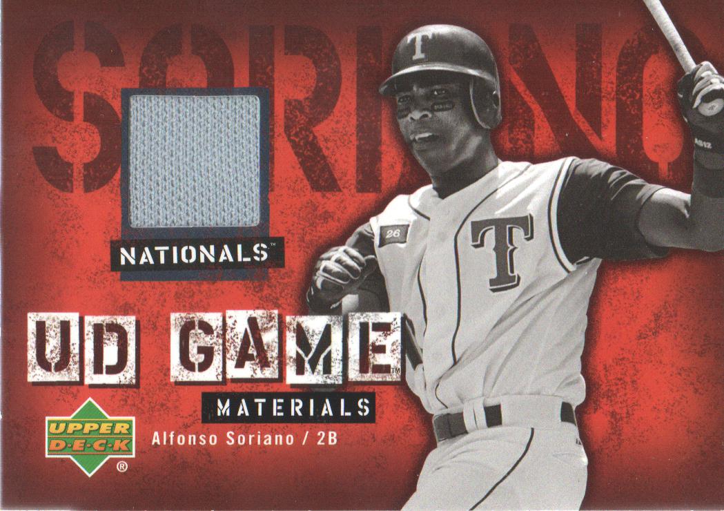 2006 Upper Deck UD Game Materials #AS Alfonso Soriano Jsy S1