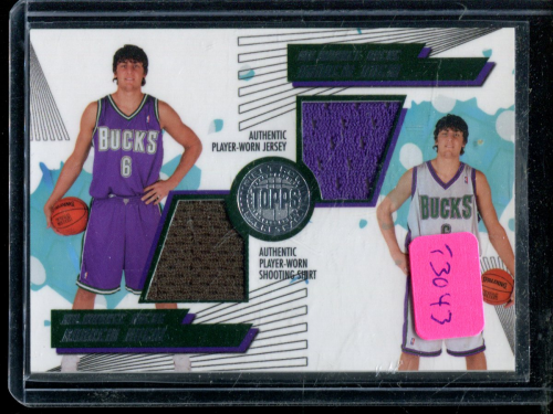 2005-06 Topps First Row PTP Dual Relics #AB2 Andrew Bogut