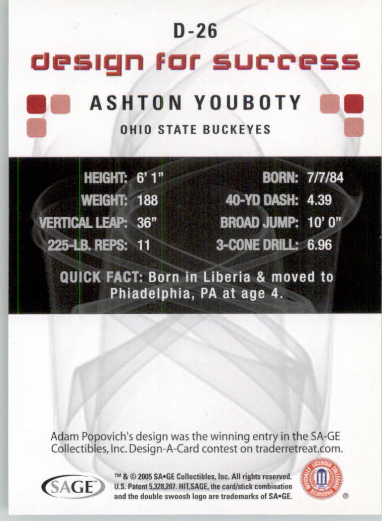 2006 Sage HIT Football "Design for Success Silver" Insert Cards - Picture 39 of 77