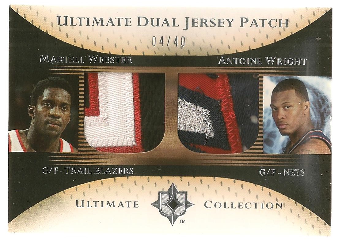2005-06 Ultimate Collection Patches Dual #DPWW Martell Webster/Antoine Wright