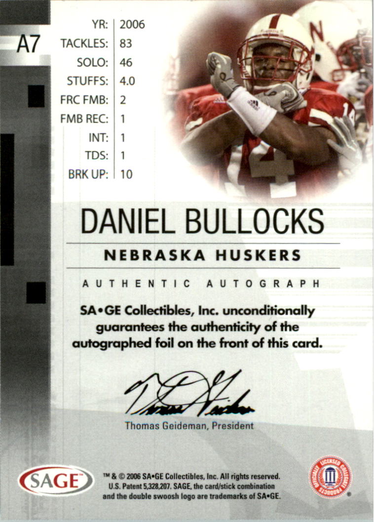 2006 SAGE Football Card Pick (Inserts)