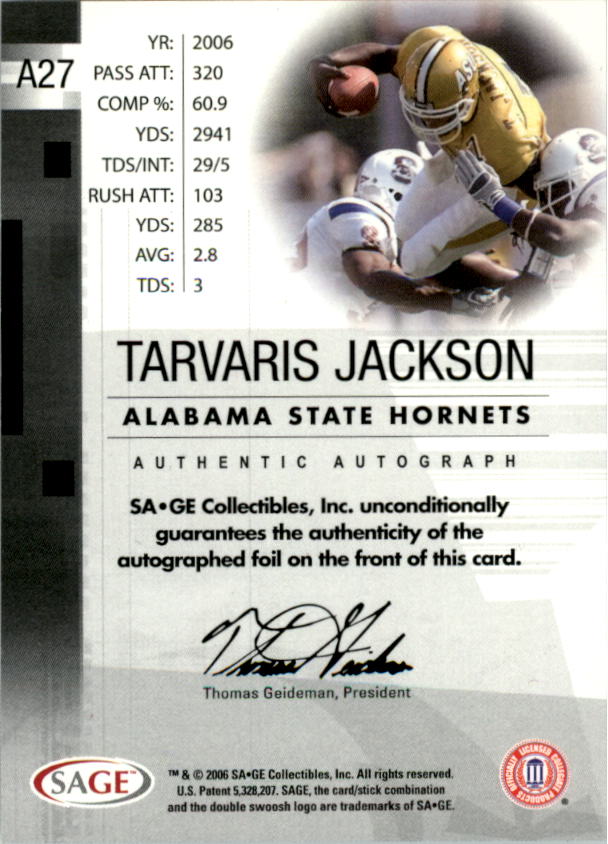 2006 SAGE Football Card Pick (Inserts)