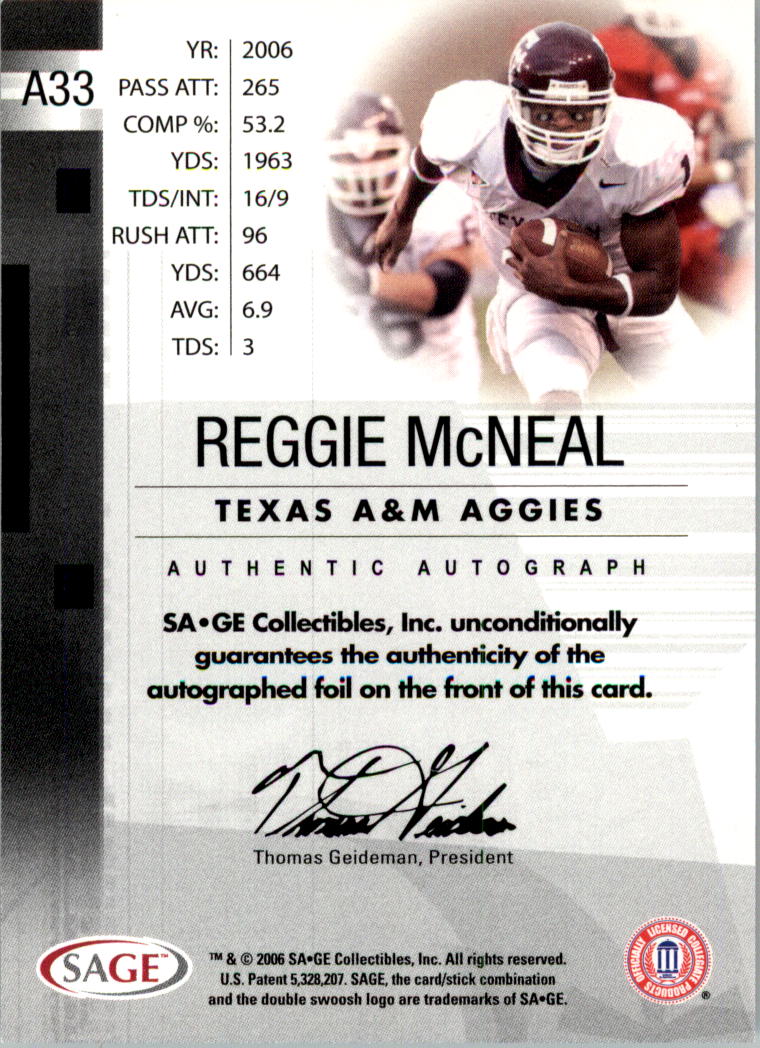 2006 SAGE Football Card Pick (Inserts)