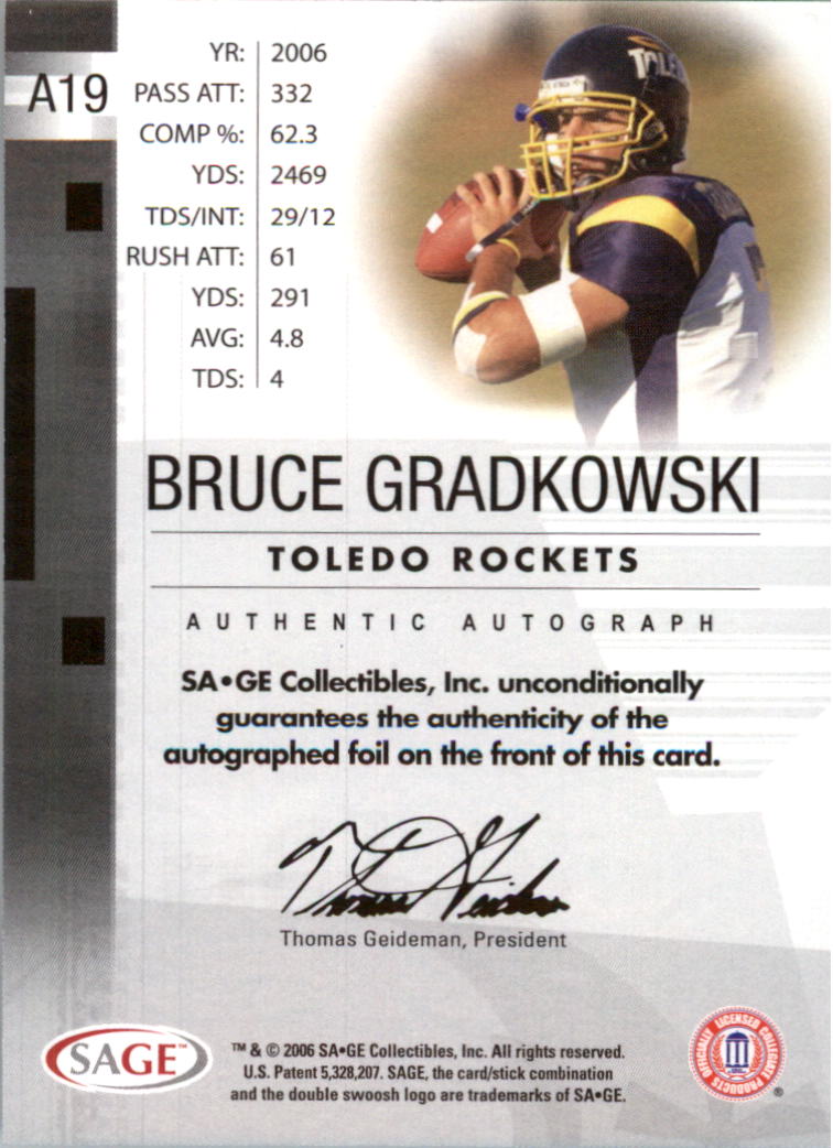 2006 SAGE Football Card Pick (Inserts)