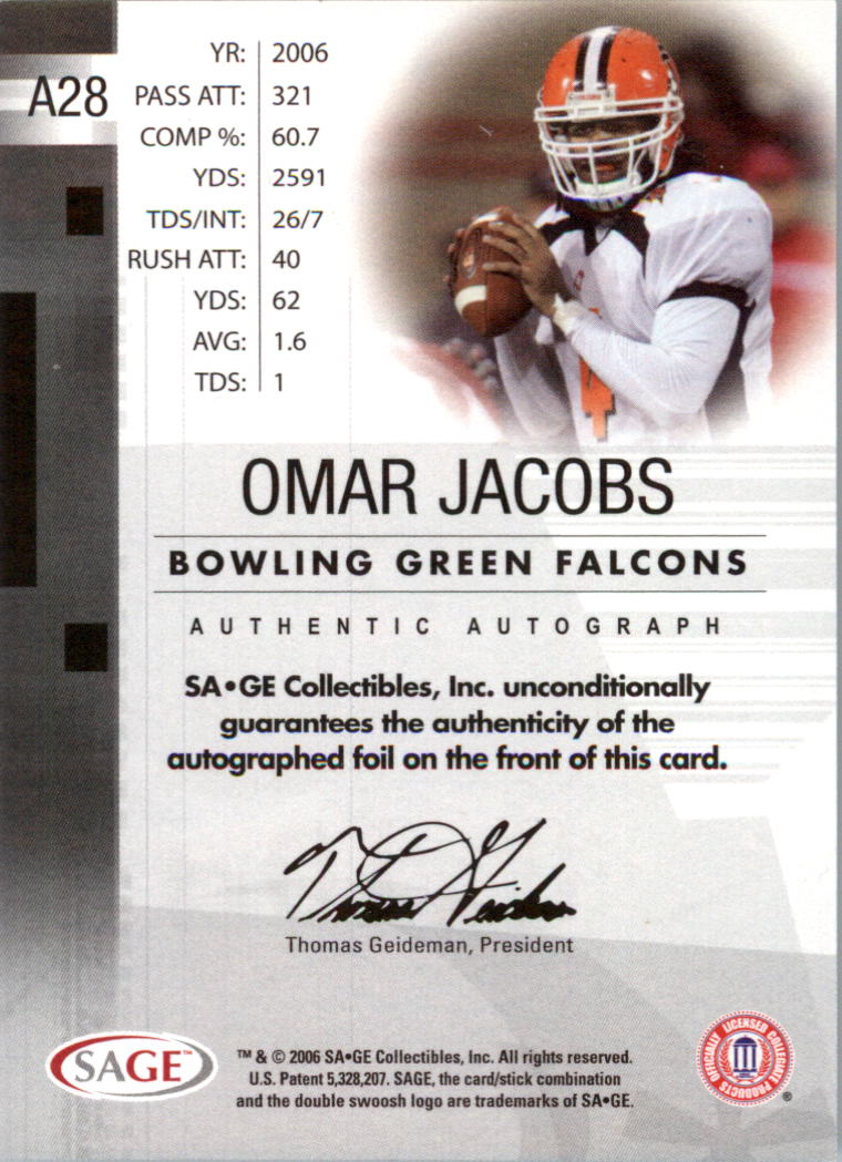 2006 SAGE Football Card Pick (Inserts)