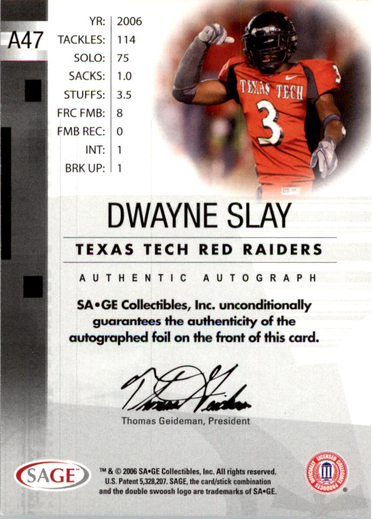 2006 SAGE Football Card Pick (Inserts)