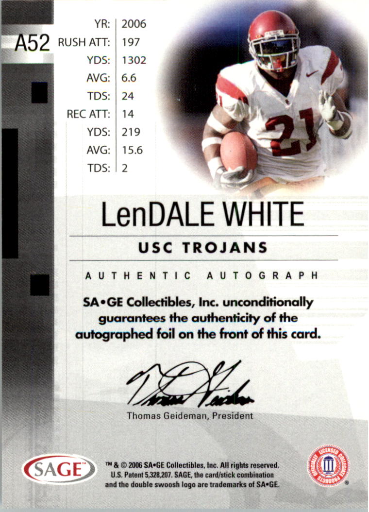 2006 SAGE Football Card Pick (Inserts)