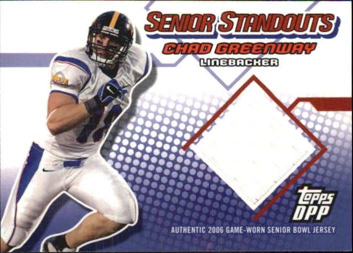 2006 Topps Draft Picks and Prospects Senior Standouts Jersey #SSCG Chad Greenway G