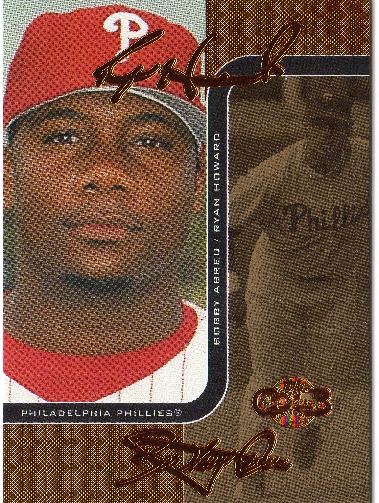 2006 Topps Co-Signers Changing Faces Gold #21C Ryan Howard/Bobby Abreu