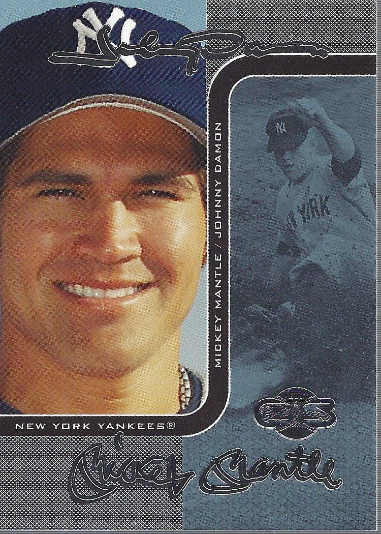 2006 Topps Co-Signers Changing Faces Silver Blue #47B Johnny Damon/Mickey Mantle