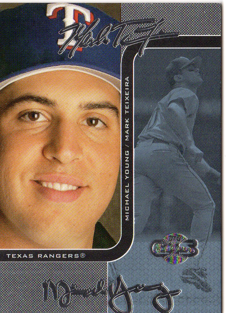 2006 Topps Co-Signers Changing Faces Silver Blue #65A Mark Teixeira/Michael Young