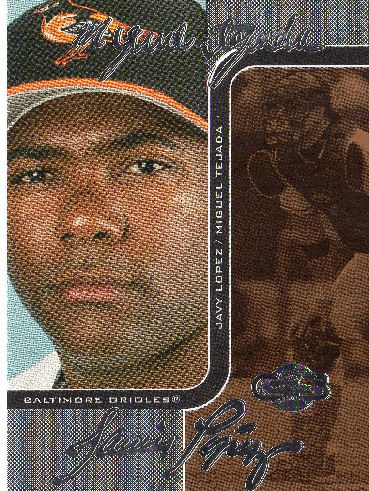 2006 Topps Co-Signers Changing Faces Silver Bronze #5B Miguel Tejada/Javy Lopez