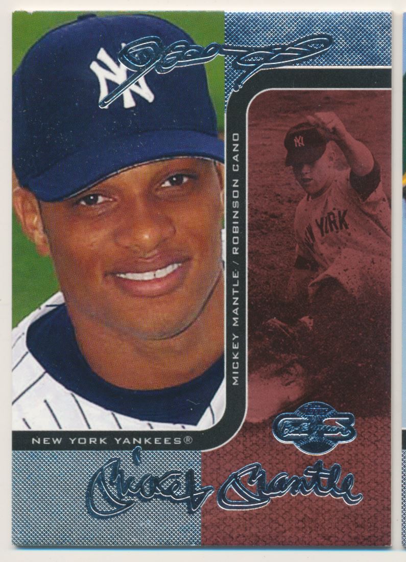 2006 Topps Co-Signers Changing Faces Silver Red #22B Robinson Cano/Mickey Mantle