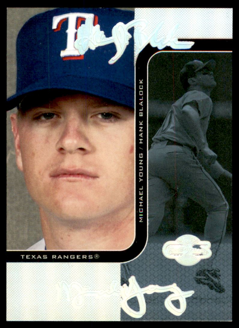 2006 Topps Co-Signers Changing Faces HyperSilver Blue #19C Hank Blalock/Michael Young