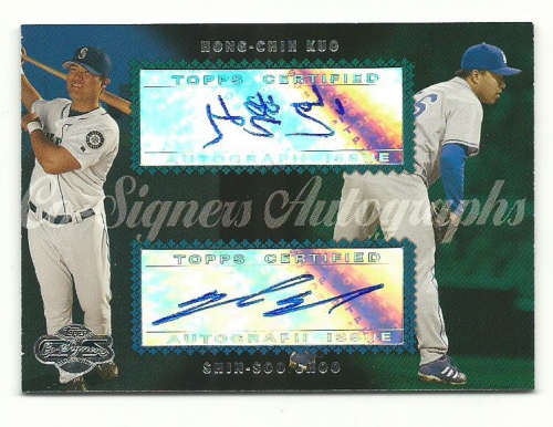 2006 Topps Co-Signers Dual Autographs #CS65 Hong-Chih Kuo/Shin-Soo Choo Q