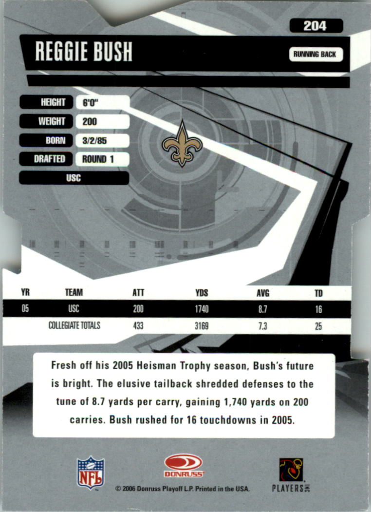 2006 Donruss Elite Aspirations #204 Reggie Bush/95 back image