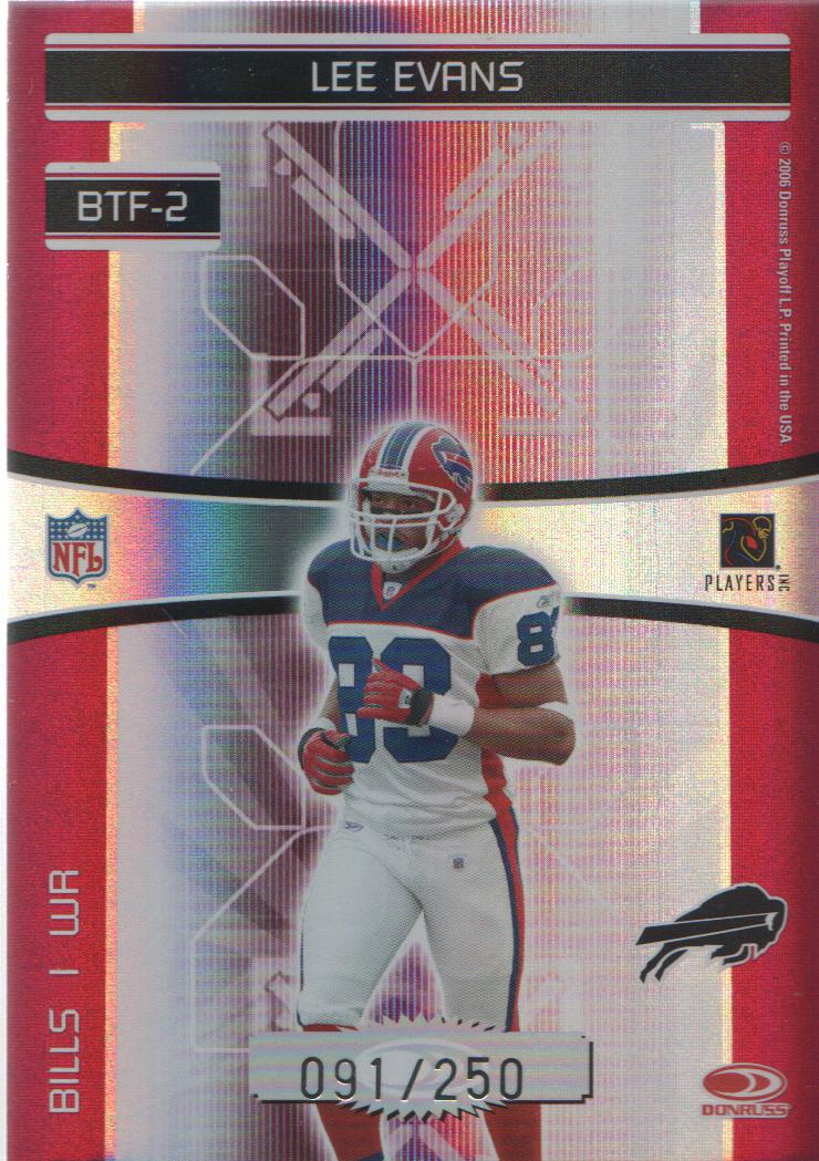 2006 Donruss Elite Back to the Future Red #2 Andre Reed/Lee Evans back image