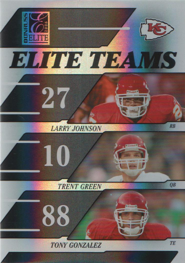 2006 Donruss Elite Elite Teams Black #11 Larry Johnson/Trent Green/Tony Gonzalez