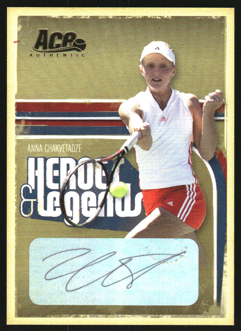 2006 Ace Authentic Heroes and Legends Autographs Gold #11 Anna Chakvetadze