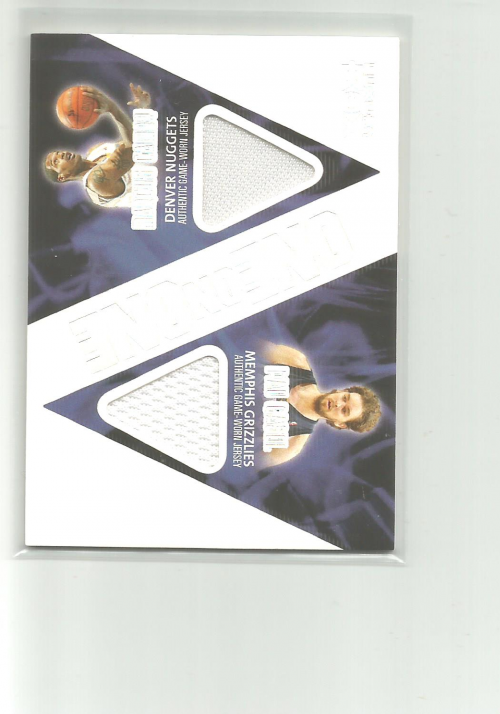 2005-06 Topps Luxury Box One on One Dual Relics #CG Marcus Camby/Pau Gasol