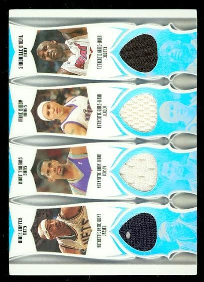 2005-06 Topps Luxury Box Stat Sheet 7 Relics #7 Vince Carter/Kurt Thomas/Mike Bibby/Shaquille O'Neal/Shawn Marion/Ray Allen/Kobe Bryant
