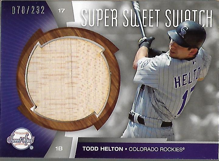 2006 Sweet Spot Super Sweet Swatch #SWTO Todd Helton Bat/232