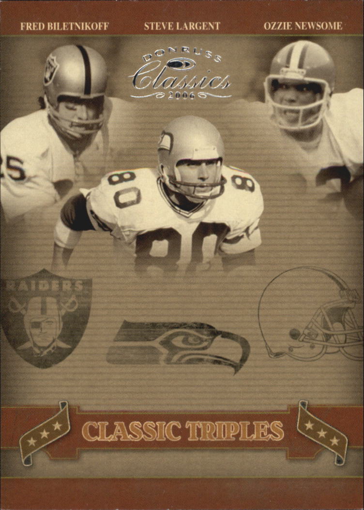 2006 Donruss Classics Classic Triples Silver #9 Biletnikoff/Largent/Newsome