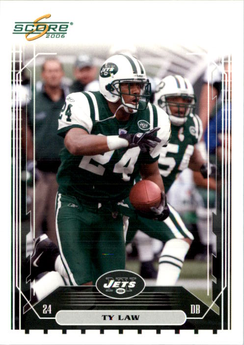 2006 Score #192A Ty Law/Jets photo/pack only