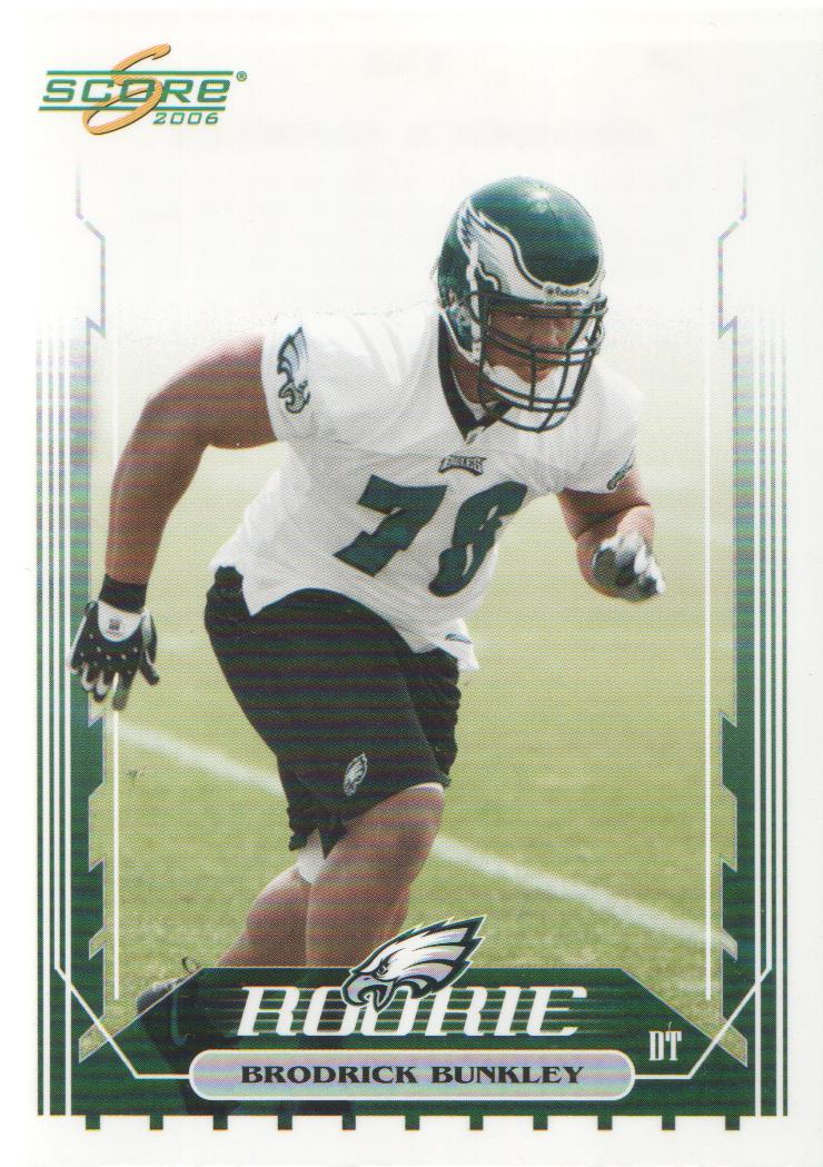 2006 Score #358A Brodrick Bunkley SP RC/training camp photo/pack only