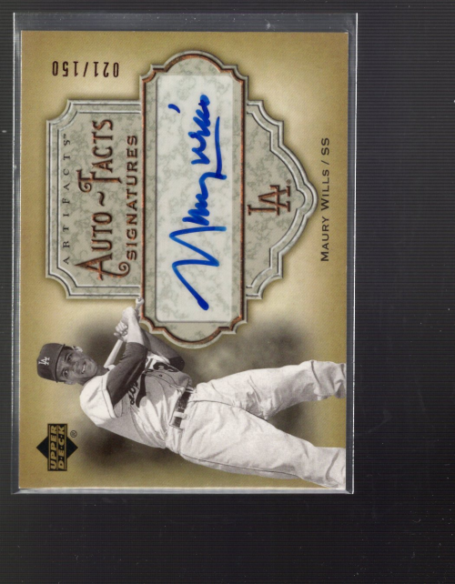 2006 Artifacts Auto-Facts Signatures #MW Maury Wills/150