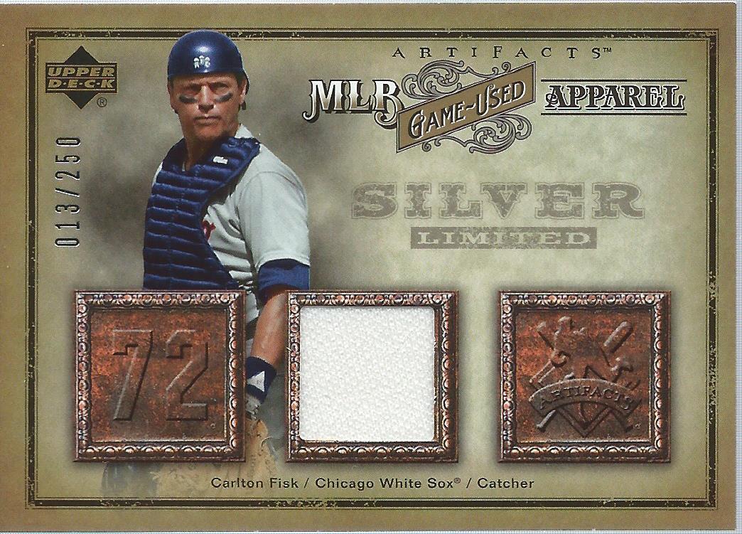 2006 Artifacts MLB Game-Used Apparel Silver Limited #CF Carlton Fisk Jsy/250