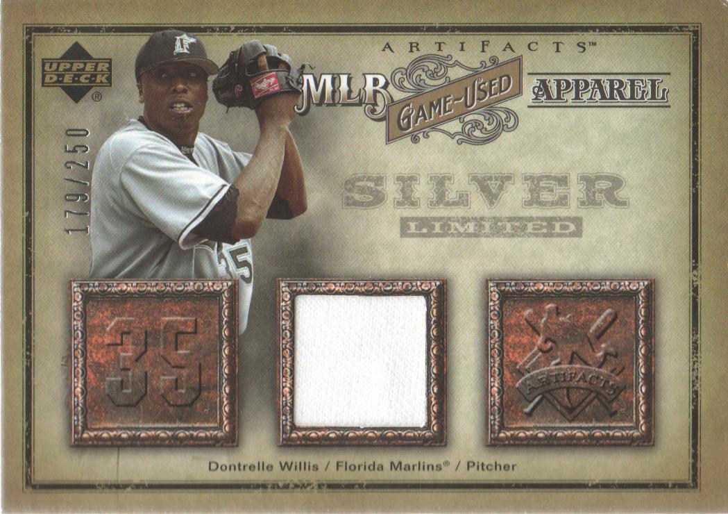 2006 Artifacts MLB Game-Used Apparel Silver Limited #DW Dontrelle Willis Jsy/250