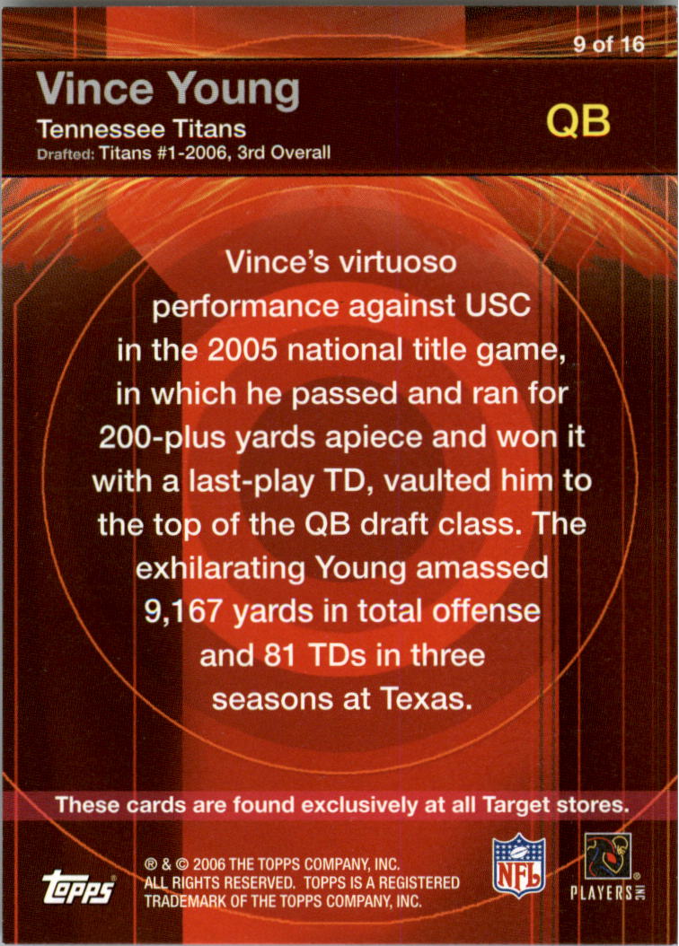 2006 Topps Football Card Pick (Inserts)