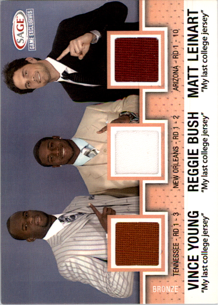 2006 SAGE Game Exclusive Jersey Combos Bronze #LBY1 Reggie Bush Coll/Matt Leinart Coll/Vince Young Coll