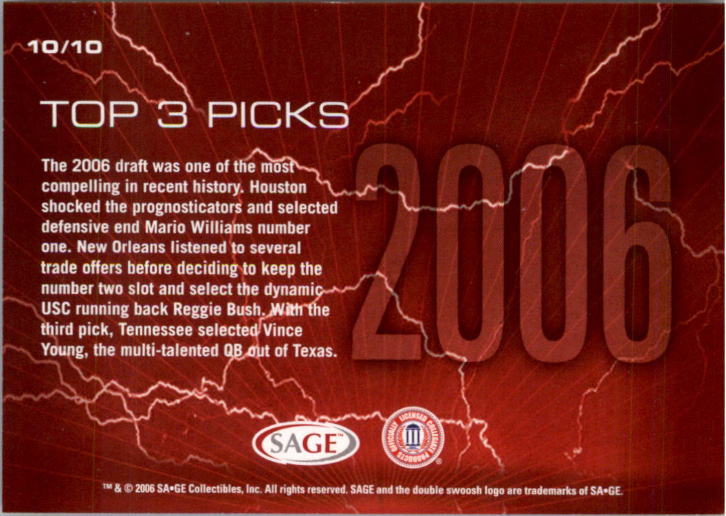 2006 SAGE Football Card Pick (Inserts)