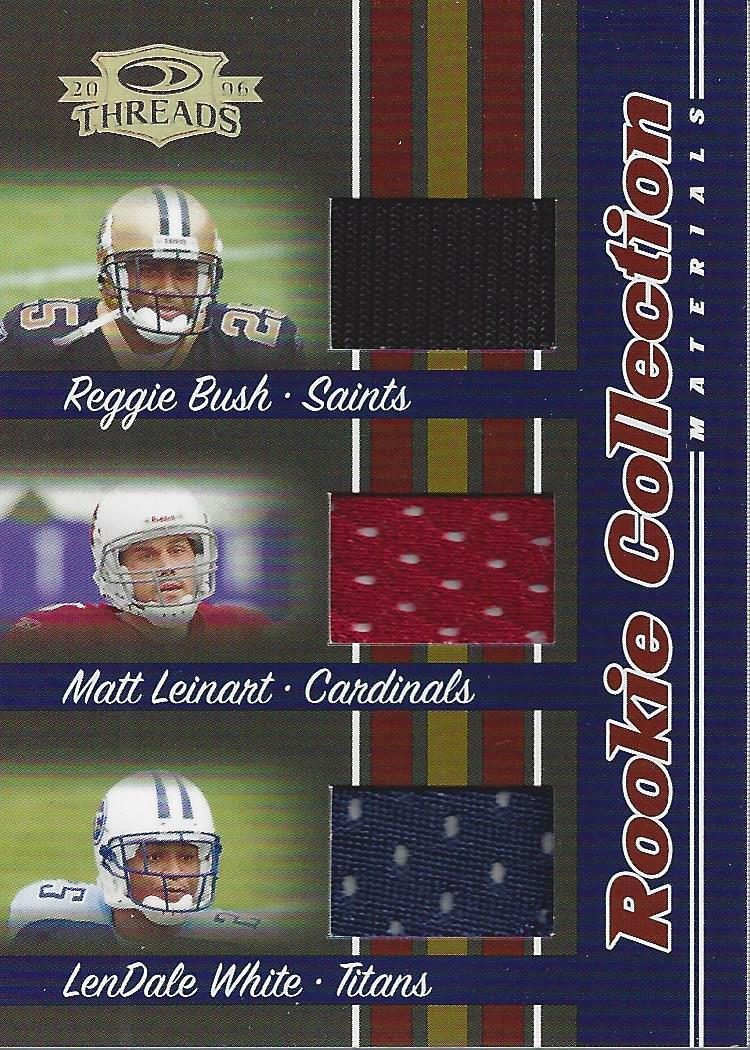 2006 Donruss Threads Rookie Collection Materials Triple #1 Reggie Bush/Matt Leinart/LenDale White