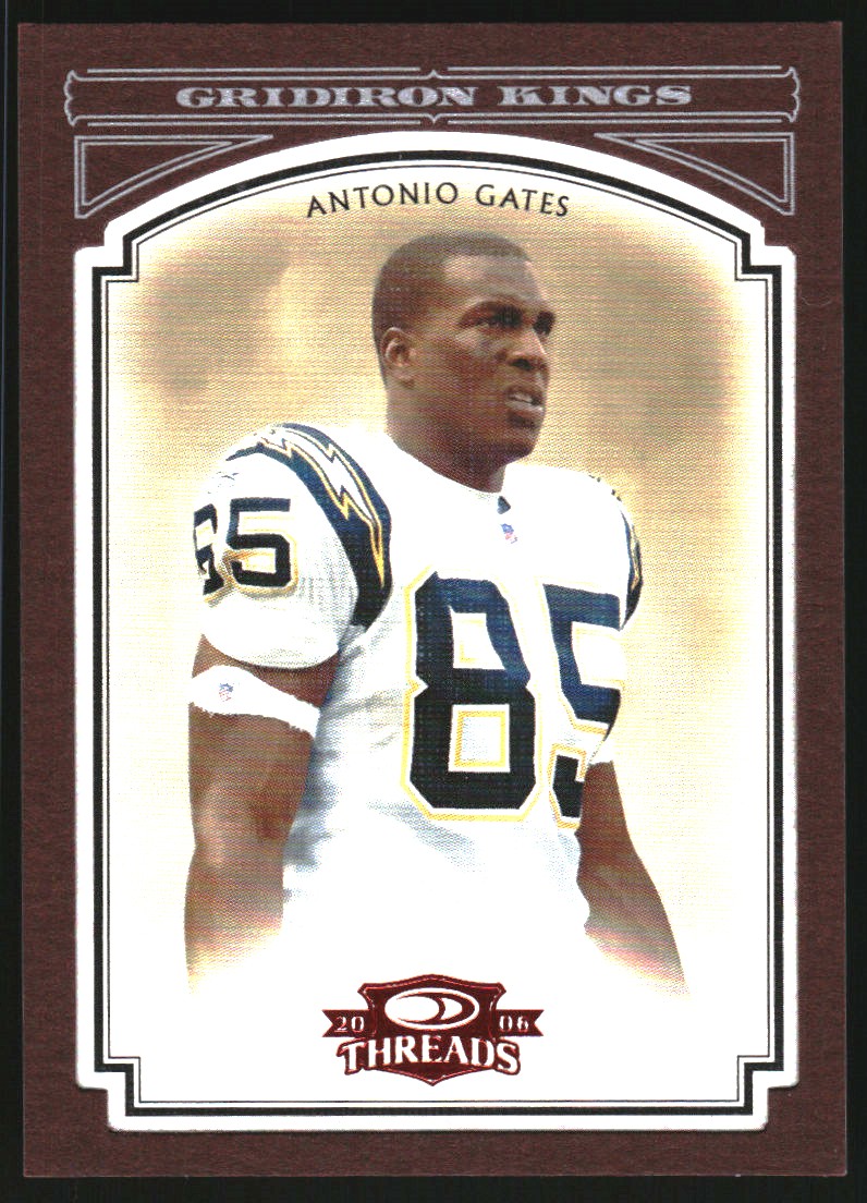 2006 Donruss Threads Pro Gridiron Kings Framed Red #42 Antonio Gates