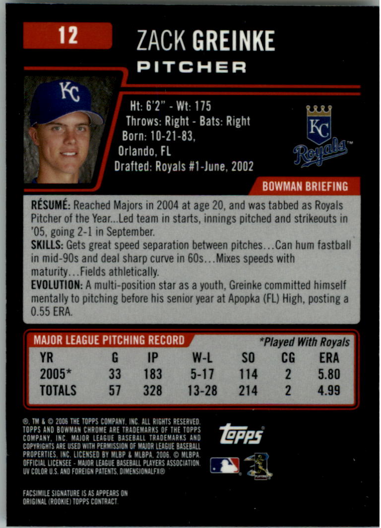 2006 Bowman Chrome Baseball Card Pick (Base) - Picture 25 of 432