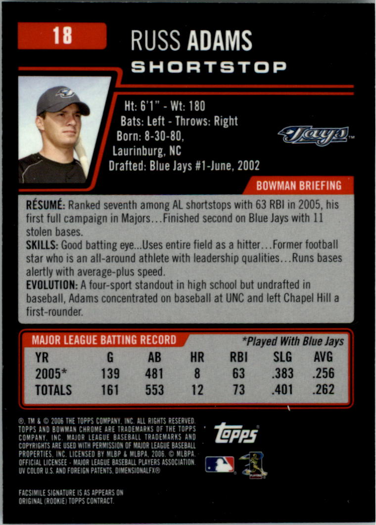 2006 Bowman Chrome Baseball Card Pick (Base) - Picture 37 of 432