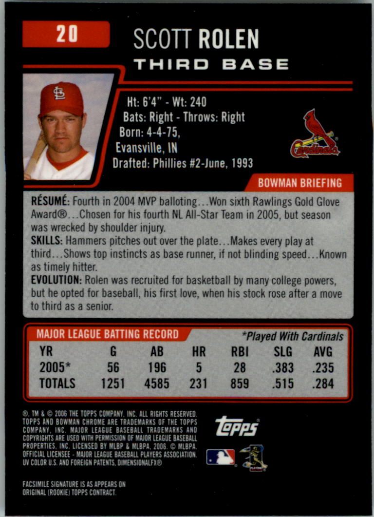 2006 Bowman Chrome Baseball Card Pick (Base) - Picture 41 of 432